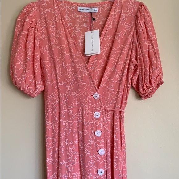 NWT Faithful The Brand Fran Midi Dress in Maurie Floral Print,V-Neck,Sz 4(S) - Picture 10 of 16